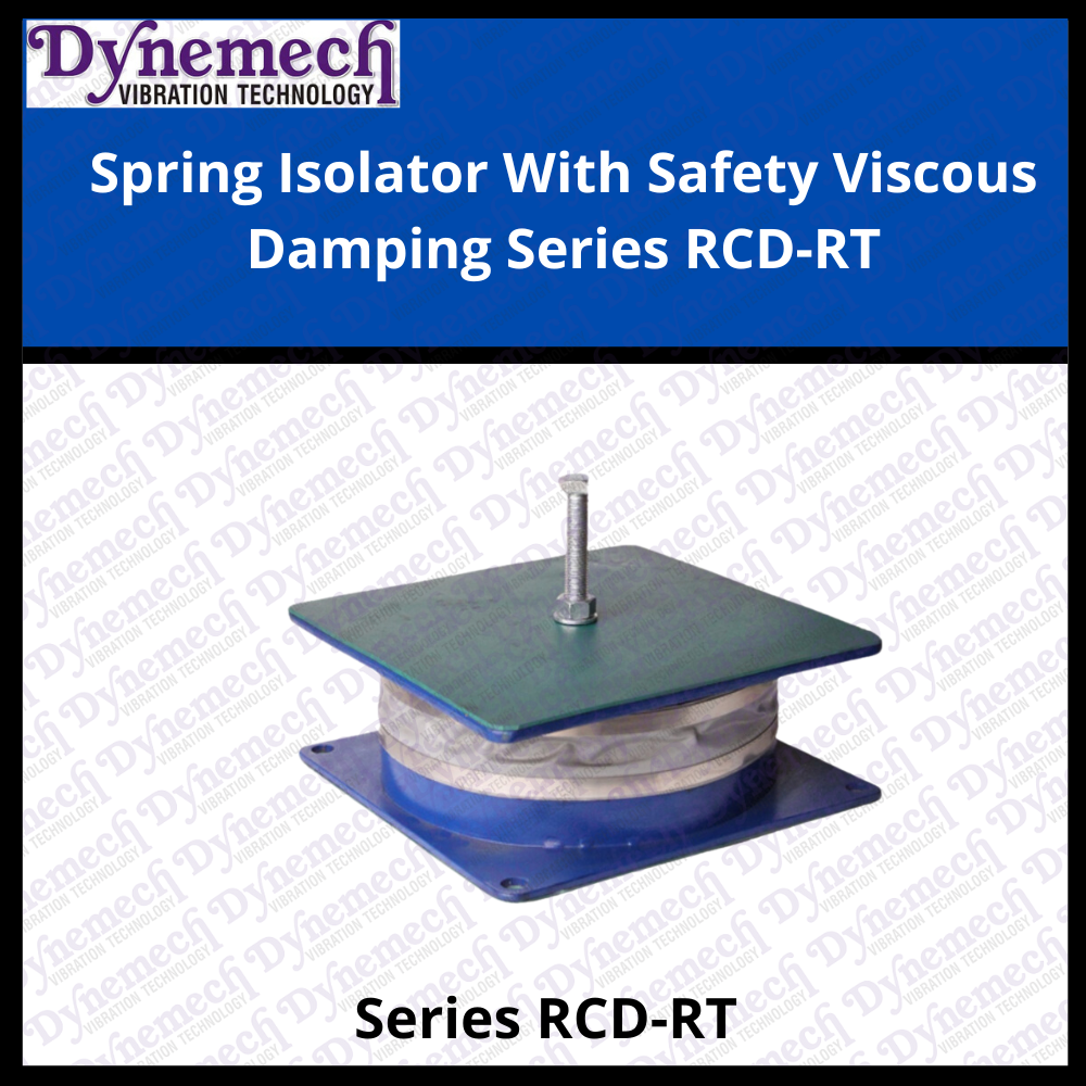 Dynemech Industrial-grade press spring isolators with safety features Series RCD-RT